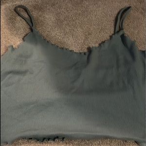 Sage green cropped tank